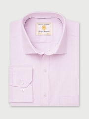 Brook Taverner Pink Micro Check Oxford Cotton Shirt - Image 4 of 5