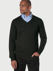 Brook Taverner Black V-Neck Jumper - Image 1 of 2
