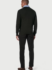 Brook Taverner Black V-Neck Jumper - Image 2 of 2