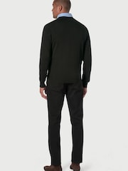 Brook Taverner Black V-Neck Jumper - Image 3 of 4