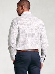 Brook Taverner Blue Print Stretch Cotton Shirt - Image 2 of 4