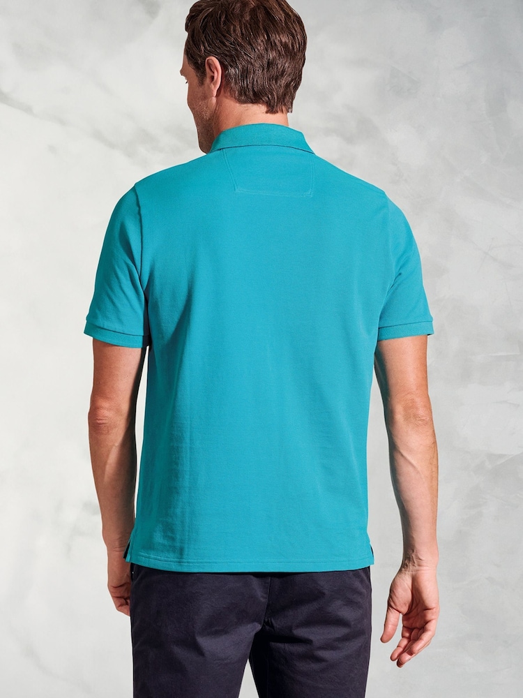 Brook Taverner Pure Cotton Pique Polo Shirt - صورة 2 من 4