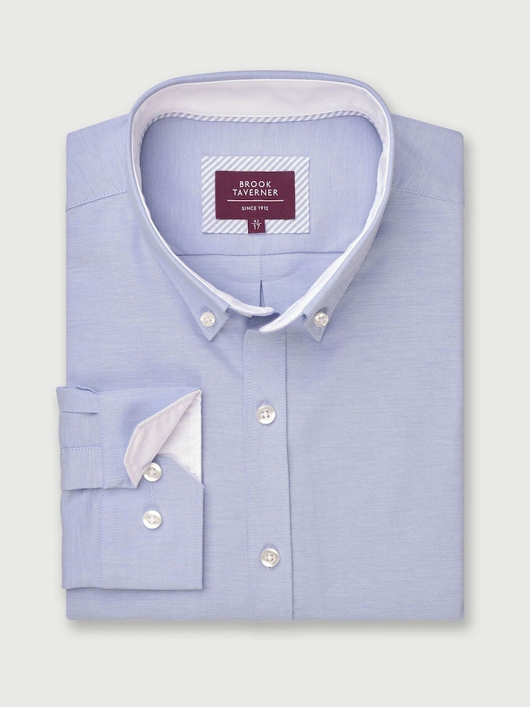Brook Taverner Stretch Oxford Cotton Shirt - صورة 1 من 3
