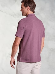Brook Taverner Purple Pure Cotton Pique Polo Shirt - Image 2 of 4