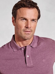 Brook Taverner Purple Pure Cotton Pique Polo Shirt - Image 3 of 4