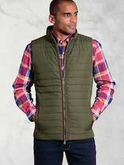 Brook Taverner Green Quilted Puffer Gilet - Image 1 of 4