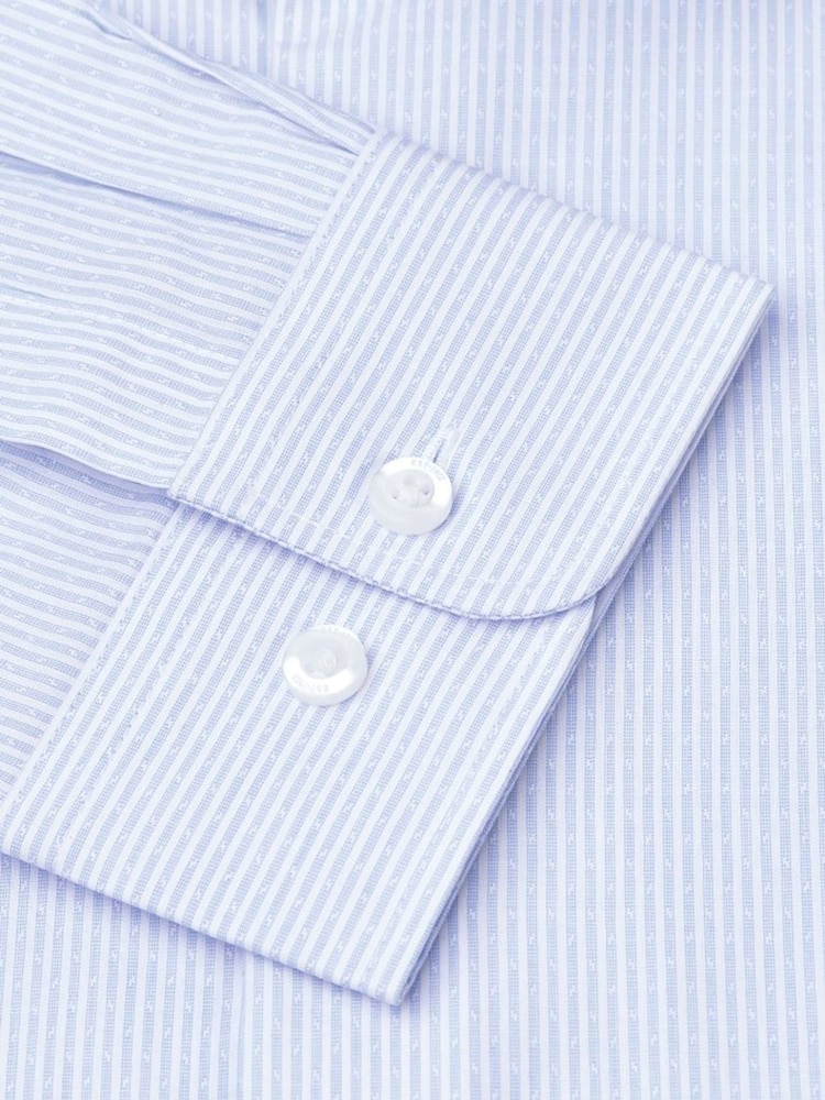 Brook Taverner Blue Fine Stripe Shirt - Image 4 of 4