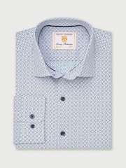 Brook Taverner Blue Diamond Print Shirt - Image 1 of 3