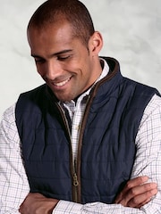 Brook Taverner Blue Quilted Puffer Gilet - Image 3 of 4