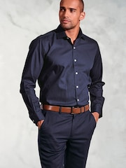 Brook Taverner Blue Double Cuff Shirt - Image 2 of 5