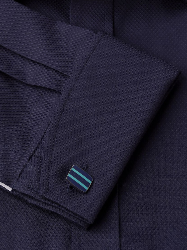 Brook Taverner Blue Double Cuff Shirt - Image 5 of 5 Brook Taverner Blue Double Cuff Shirt - Image 5 of 5
