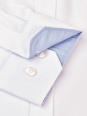 Brook Taverner White Stretch Oxford Cotton Shirt - Image 3 of 3