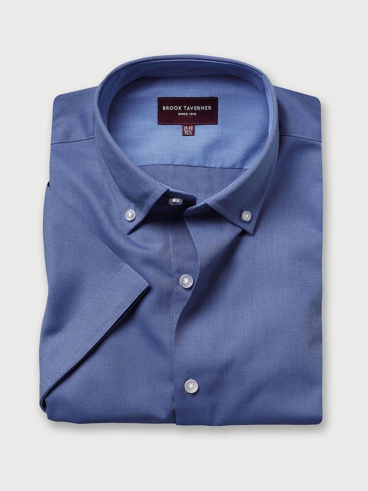 Brook Taverner Blue Oxford Short Sleeve Shirt - Image 1 of 1