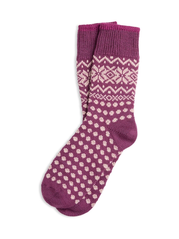 Celtic & Co. Ladies Dot Merino Cott Socks - Image 1 of 3