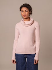 Celtic & Co. Pink Supersoft Slouchy Cowl Neck Jumper - Image 1 of 6