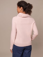 Celtic & Co. Pink Supersoft Slouchy Cowl Neck Jumper - Image 3 of 6