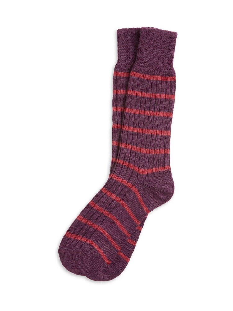 Celtic & Co. Ladies Merino Cotton Striped Socks - Image 1 of 3