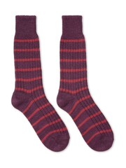Celtic & Co. Ladies Merino Cotton Striped Socks - Image 2 of 3