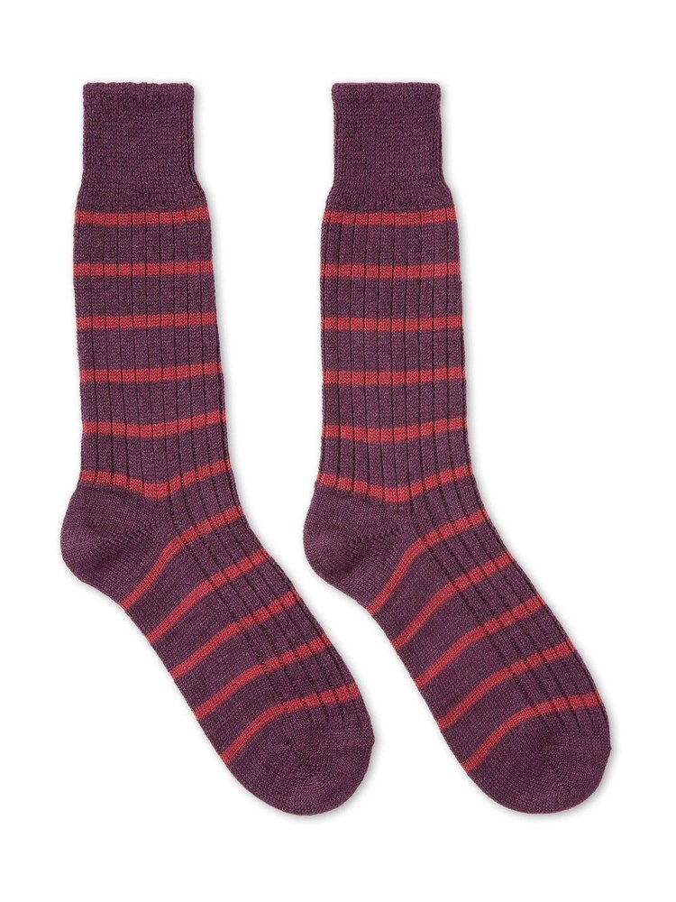 Celtic & Co. Ladies Merino Cotton Striped Socks - Image 2 of 3