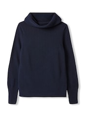 Blusa de gola alta com capuz Celtic & Co. azul supermacio - Imagem 4 de 7