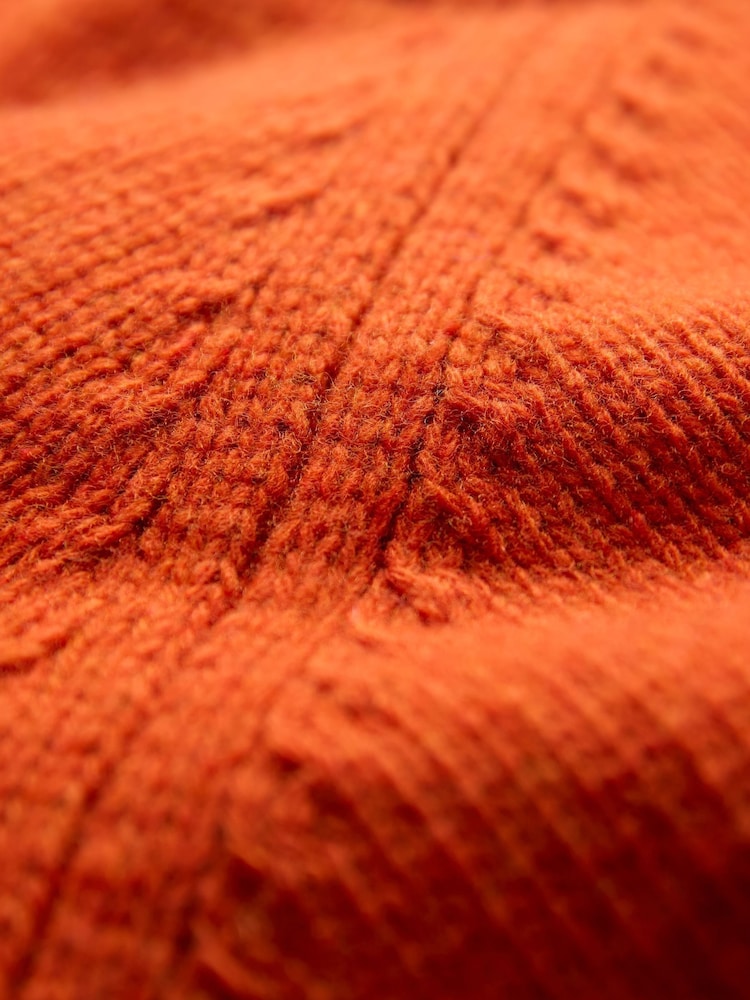 Celtic & Co.Orange Lambswool Button Neck Jumper - Image 9 of 9 Celtic & Co.Orange Lambswool Button Neck Jumper - Image 9 of 9
