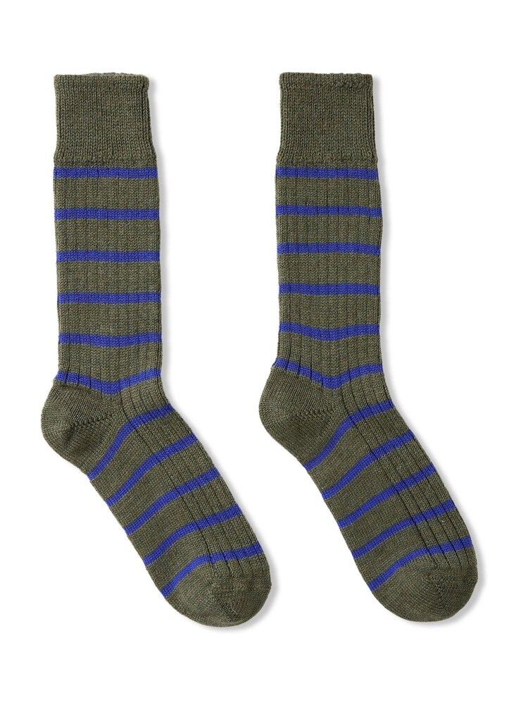 Celtic & Co. Ladies Merino Cotton Striped Socks - Image 2 of 2 Celtic & Co. Ladies Merino Cotton Striped Socks - Image 2 of 2