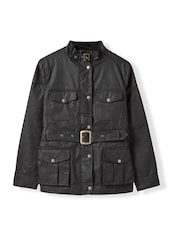 Celtic & Co. Waxed Cotton Utility Black Jacket - Image 3 of 7