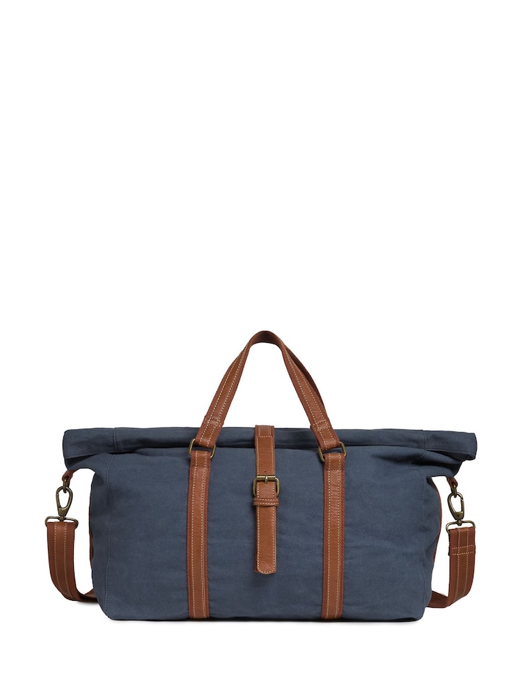 Celtic & Co. Blue Canvas Fold Down Holdall Bag - Image 1 of 9 Celtic & Co. Blue Canvas Fold Down Holdall Bag - Image 1 of 9