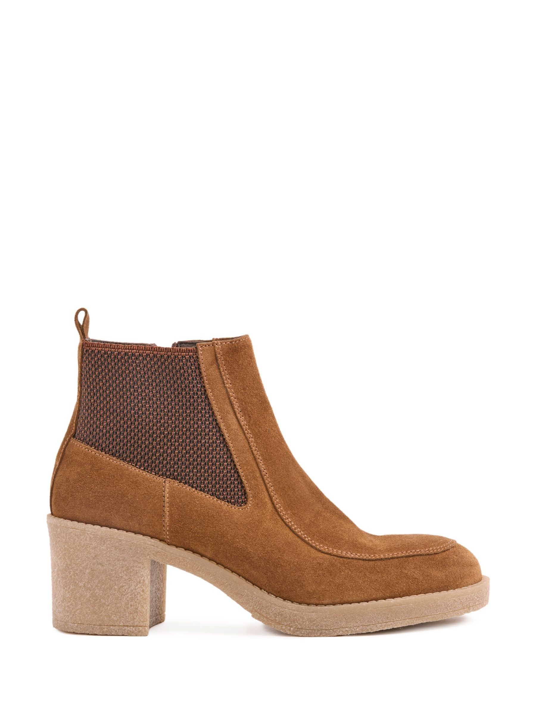 Buy Celtic Co Crepe Mid Heel High Ankle Brown Boots from the Next UK