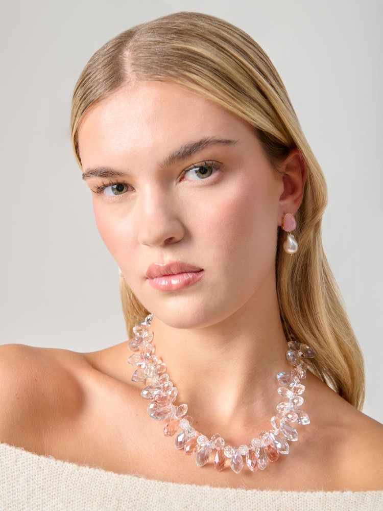 Aela Pink Bead Necklace - Image 2 of 2