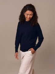 Celtic & Co. Blue Merino Collared Boat Nk Jumper - Image 3 of 7