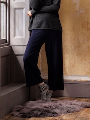 Celtic & Co. Blue Wide Leg Merino Lounge Joggers - Image 1 of 4