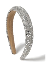 Aela Silver Rhinestone Flower Head Band - Image 1 of 1