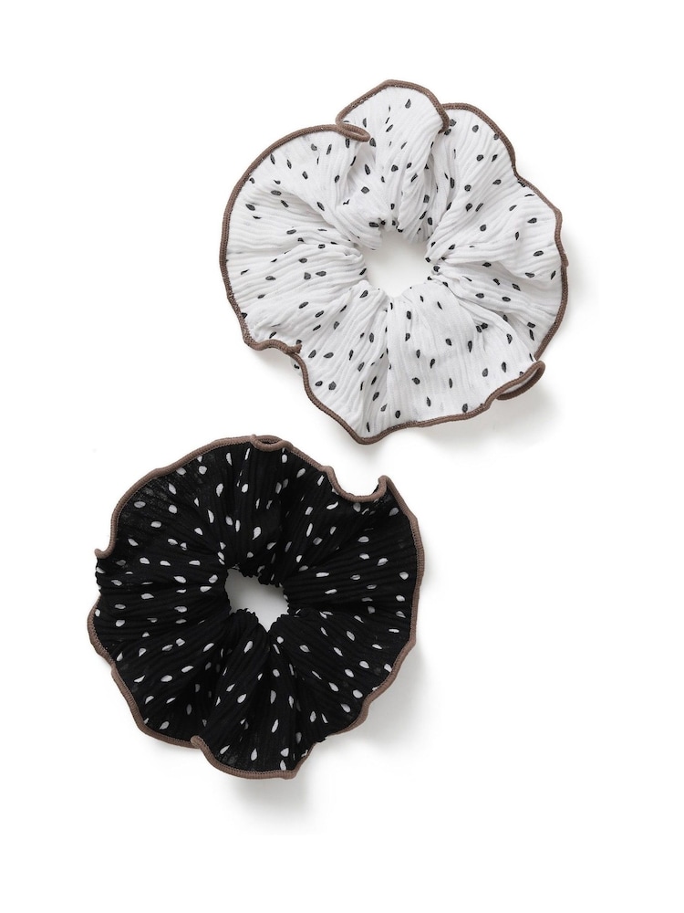Aela Polka Dot Multipack Black Scrunchie - Image 1 of 2