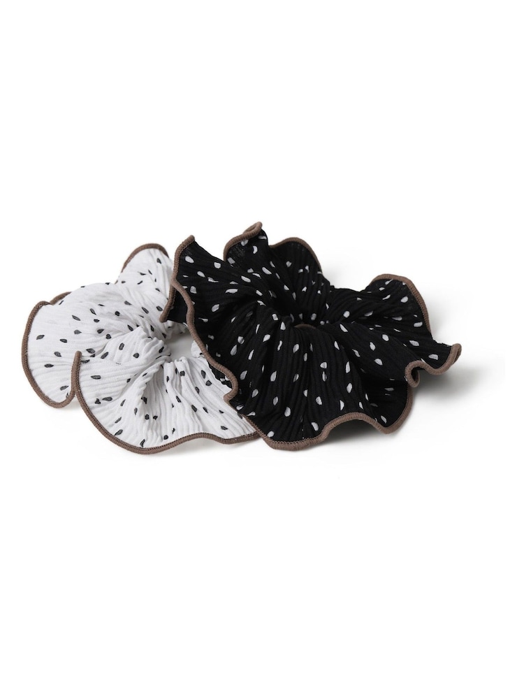 Aela Polka Dot Multipack Black Scrunchie - Image 2 of 2