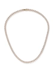 Aela Gold Tone Diamond Simulants Tennis Necklace - Image 1 of 2