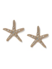 Aela Gold Tone Starfish Stud Earrings - Image 2 of 3