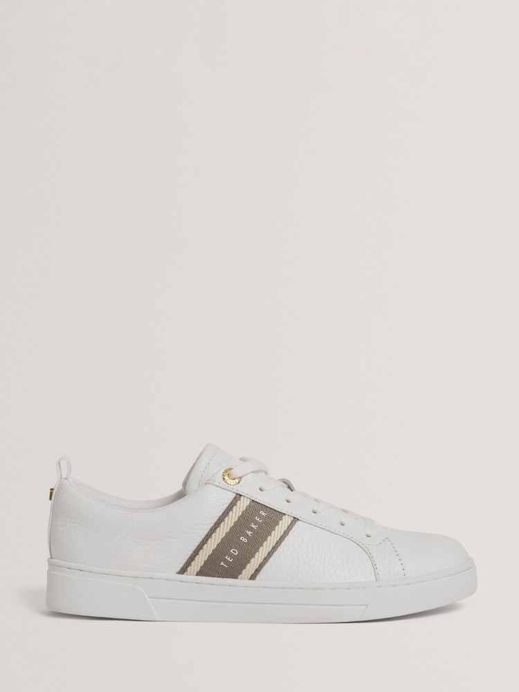 Ted Baker White Bailly Webbing Detail Trainers - Image 2 of 5 Ted Baker White Bailly Webbing Detail Trainers - Image 2 of 5