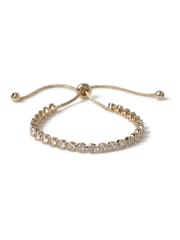 Aela Gold Tone Diamond Simulants Tennis Bracelet - Image 1 of 2