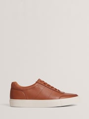 Ted Baker Brown Kerison - Pebbled Leather Trainers - Image 2 of 4
