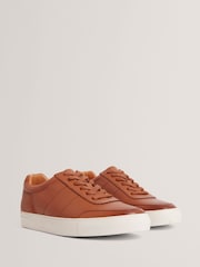 Ted Baker Brown Kerison - Pebbled Leather Trainers - Image 3 of 4