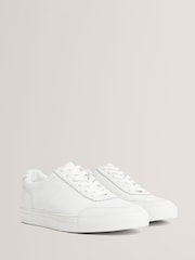 Ted Baker White Kerison - Pebbled Leather Trainers - Image 2 of 4