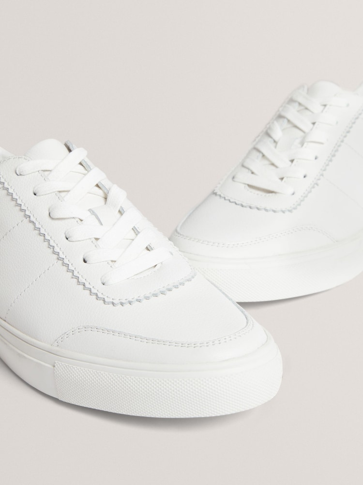 Ted Baker White Kerison - Pebbled Leather Trainers - Image 4 of 4 Ted Baker White Kerison - Pebbled Leather Trainers - Image 4 of 4