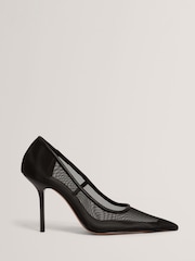 Ted Baker Black Megaan - Mesh Heeled Courts - Image 1 of 3