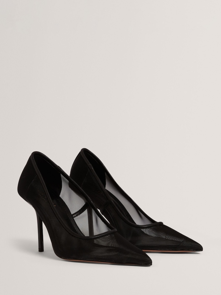 Ted Baker Black Megaan - Mesh Heeled Courts - Image 2 of 3