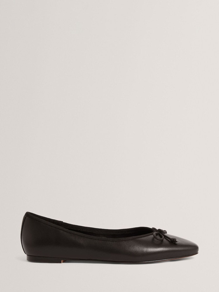 Ted Baker Black Balleri - Leather Ballet Flats - Image 1 of 5