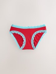 Stripe & Stare Pink Original Knickers Four Pack - Image 4 of 5