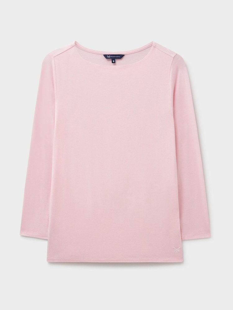 Crew Clothing Company Pink Jemma Boat Neck Top - Image 5 of 5 Crew Clothing Company Pink Jemma Boat Neck Top - Image 5 of 5