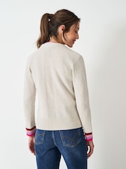 Crew Clothing Company Grey Harmony Relaxed V-Neck Cardigan - Image 2 of 5