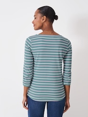 Crew Clothing Company Green Essential Breton T-Shirt - Image 2 of 5